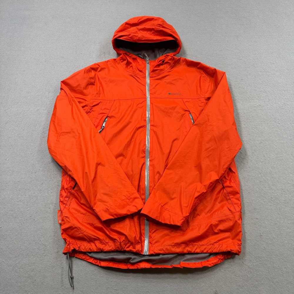 Mountain Warehouse Rain Jacket Men's XL Orange Mesh Lined Waterproof Outdoor
